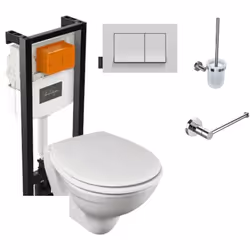 Votre lot comprend : Les WC sans bride Patio Le bâti-support Jacob Delafon La plaque de déclenchement Un abattant En option d ...
