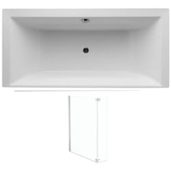 Baignoire droite 170 x 80 Jacob Delafon Evok, deux places + pare bain