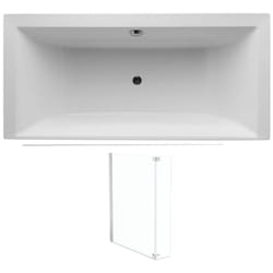 Baignoire droite 170 x 70 Jacob Delafon Evok, deux places + pare bain