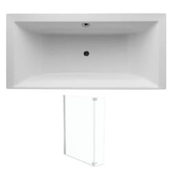 Baignoire droite 180 x 80 Evok, deux places + pare bain