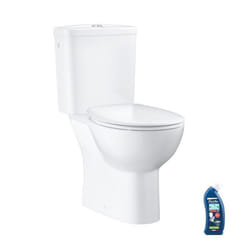 WC à poser sans bride Bau Ceramic Quickfix avec abattant frein de chute declipsable + nettoyant