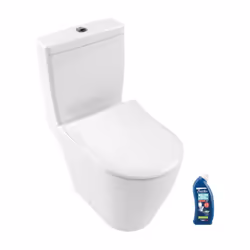 WC à poser sans bride VILLEROY ET BOCH Avento avec abattant Nettoyage facile, paroies latérales totalement lisses Technologie ...