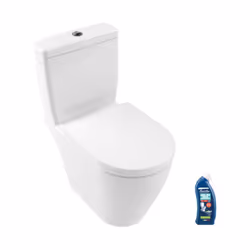 Composition du pack WC à poser Villeroy et Boch Avento 1 cuvette WC sans bride à fond creux 1 réservoir de chasse 1 abattant  ...