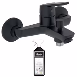 Mitigeur bain douche mural Aimé noir + nettoyant