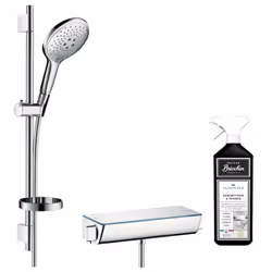 Mitigeur thermostatique compris : ensemble de douche avec douche en pluie hansgrohe Avec l'ensemble de douche Raindance Selec ...