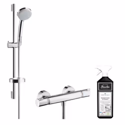 Cet ensemble de douche avec mitigeur comprend Mitigeur thermostatique Hansgrohe Comfort Ensemble de douche 4 jets Hansgrohe V ...