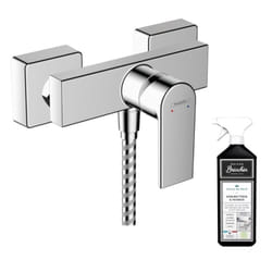 Mitigeur douche mécanique cartouche 2 vitesses Hansgrohe Vernis Shape chromé + nettoyant Briochin