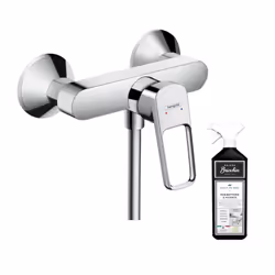 Les caractéristiques du mitigeur douche mécanique HANSGROHE Logis Loop C2 chromé + nettoyant Briochin : 1 fonction Distance d ...