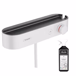 Mitigeur douche thermostatique ShowerTablet Select 400 blanc mat + Nettoyant Briochin