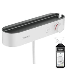 Mitigeur douche thermostatique ShowerTablet Select 400 blanc mat + Nettoyant Briochin
