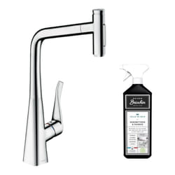 Robinet de cuisine avec douchette Hansgrohe Metris Select M71 320 2 jets chromé + nettoyant Briochin