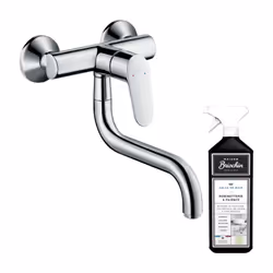 Mitigeur de cuisine moderne avec bec orientable pour montage mural. Le mitigeur de cuisine Focus M41, montage mural Lowspout, ...