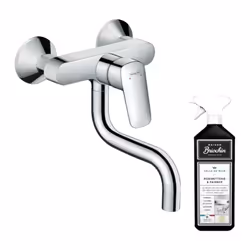 Les avantages du mitigeur de cuisine HANSGROHE Logis M31 mural chromé Sa technologie AirPower vous permttra de faire des écon ...