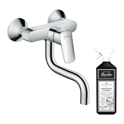Robinet de cuisine mural Hansgrohe Logis M31 chromé + nettoyant Briochin