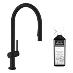 Robinet de cuisine avec douchette Hansgrohe Talis M54 210 sBox 2 jets noir mat + nettoyant Briochin