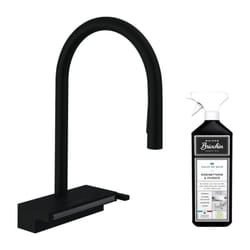 Robinet de cuisine avec douchette Hansgrohe Aquno Select M81 170 3 jets noir mat + nettoyant Briochin