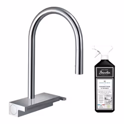 Points forts du mitigeur de cuisine Technologie ComfortZone Hansgrohe : espace optimisé entre le mitigeur et l'évier Technolo ...