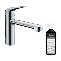 Robinet de cuisine Hansgrohe Focus M42 120 CoolStart chromé + nettoyant Briochin