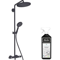 Colonne de douche thermostatique Hansgrohe Croma Select s 280 EcoSmart noir mat + nettoyant Briochin
