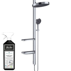 Colonne de douche encastréee Rainfinity 360 chromée + nettoyant Briochin
