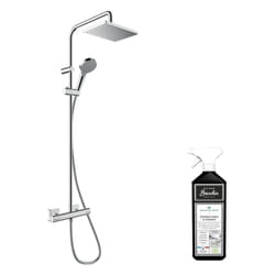 Colonne de douche thermostatique HANSGROHE Vernis Shape 230 Green Chromé + nettoyant Briochin