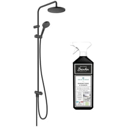 Colonne de douche Hansgrohe Vernis Blend Reno 200 noir mat + nettoyant Briochin
