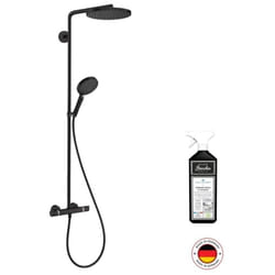 Colonne de douche thermostatique HANSGROHE Raindance Select S 240 noir mat + nettoyant Briochin