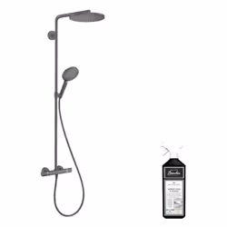Points forts de la colonne de douche 1 jet noir chromé brossé Raindance Select S 240 Hansgrohe Une grande variété de jets pou ...