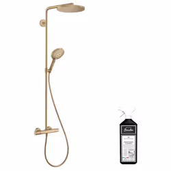Colonne de douche thermostatique Raindance Select S 240 bronze brossée + nettoyant Briochin