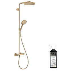 Colonne de douche thermostatique Raindance Select S 240 bronze brossée + nettoyant Briochin