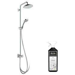 Colonne de douche ou bain douche sans robinetterie Hansgrohe Croma 220 chromée + nettoyant Briochin
