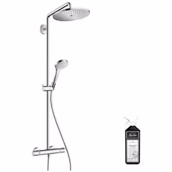Points forts de la colonne de douche 1 jet mitigeur thermostatique chromé Croma Select S 280 Hansgrohe La colonne de douche C ...