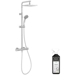Colonne de douche thermostatique Jacob Delafon Colette Chrome + nettoyant Briochin