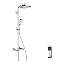 Avantages de la colonne de douche Crometta S 240 Hansgrohe Tendance : finitions chromées QuickClean :les dépôts de calcaires  ...