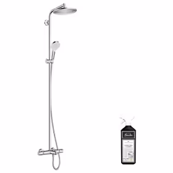 Avantages de la colonne bain douche thermostatique Hansgrohe Crometta S 240 : Double sortie : pour prendre un bain et une dou ...