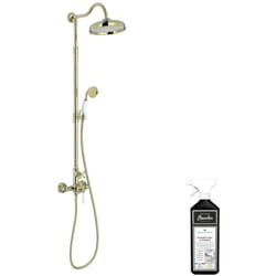 Colonne de douche Jacob Delafon Cléo 1889 Or beige + nettoyant Briochin