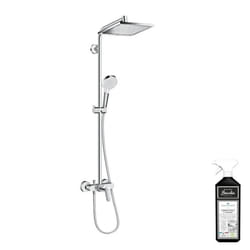 Colonne de douche mécanique Crometta E 240 chromé + nettoyant Briochin