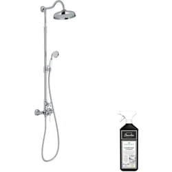 Colonne de douche Jacob Delafon Cléo 1889 Chrome + nettoyant Briochin