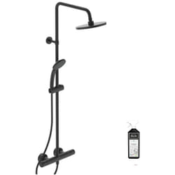 Colonne de douche thermostatique Ideal Standard Ceratherm noir mat + nettoyant Briochin