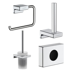 Porte-brosse WC Addstoris + Porte-papier WC + Réserve porte-papier + Distributeur de sachets hygiéniques chromé