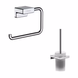 Porte-brosse WC Addstoris + Porte-papier WC chromé