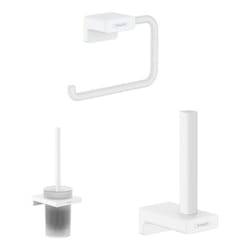 Porte-brosse WC Addstoris + Porte-papier WC + Réserve porte-papier blanc mat