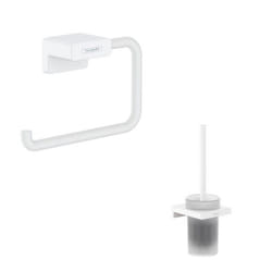 Porte-brosse WC Addstoris + Porte-papier WC blanc mat