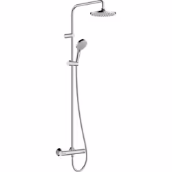 Les avantages de votre colonne de douche Vernis Blend Hansgrohe Design : chrome très tendance et moderne. QuickClean : nettoy ...