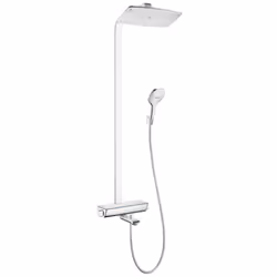 Cette colonne de douche comprend : Une douche de tête Une douchette 3 jets Un mitigeur thermostatique bain douche Un flexible ...