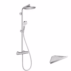 Colonne de douche thermostatique Crometta S 240 chromé + tablette AddStoris