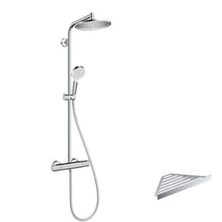 Colonne de douche thermostatique Crometta S 240 chromé + tablette AddStoris