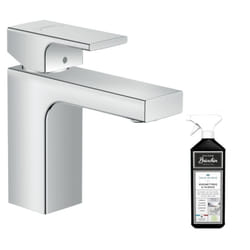 Mitigeur lavabo Hansgrohe 100 avec tirette et vidage chrome + nettoyant Briochin