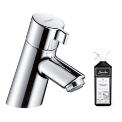 Mitigeur lave-mains Hansgrohe 40 sans tirette ni vidage chromE + nettoyant Briochin