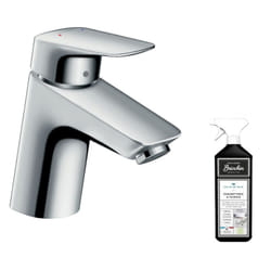 Mitigeur lavabo Logis 70 avec tirette et vidage chrome + nettoyant Briochin